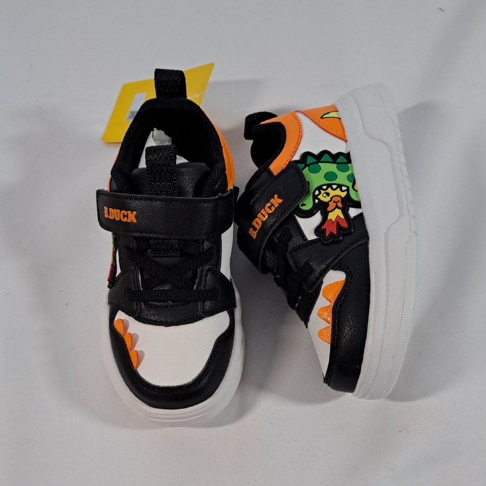 Kids Sneakers - Black and Orange